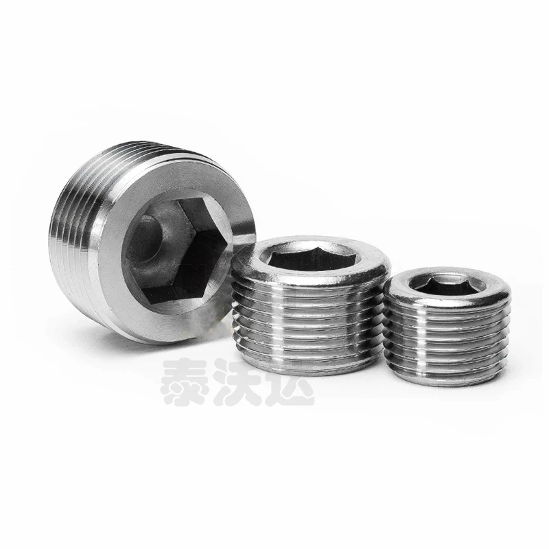 BSPP Male Thread 1/8 1/4 3/8 1" Female Blocking 304 Stainless Steel Hex Socket End Cap Inner Hexagon Plug Oil Water Pipe Fitting