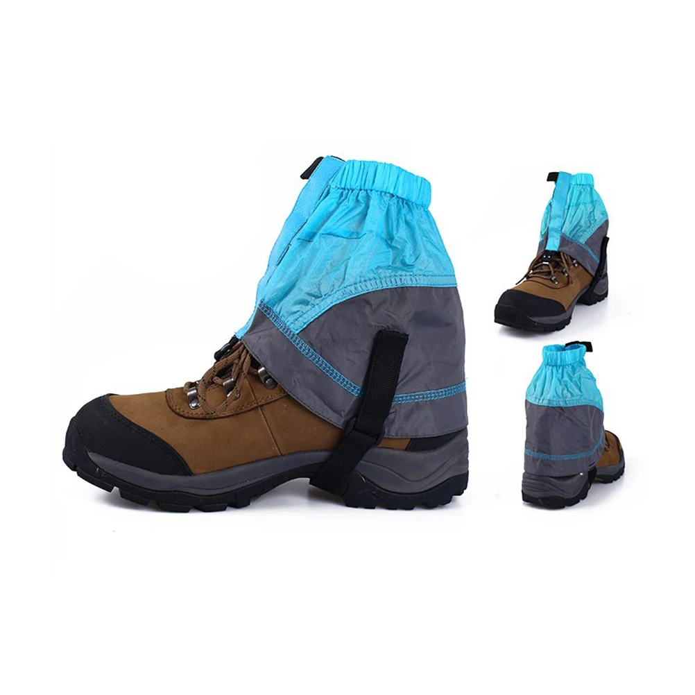

1 Pair Gaiters Lightweight Waterproof Ankle Gaiters Shoes Cover for Hiking Walking Backpacking Hunting Climbing (Blue and Grey)