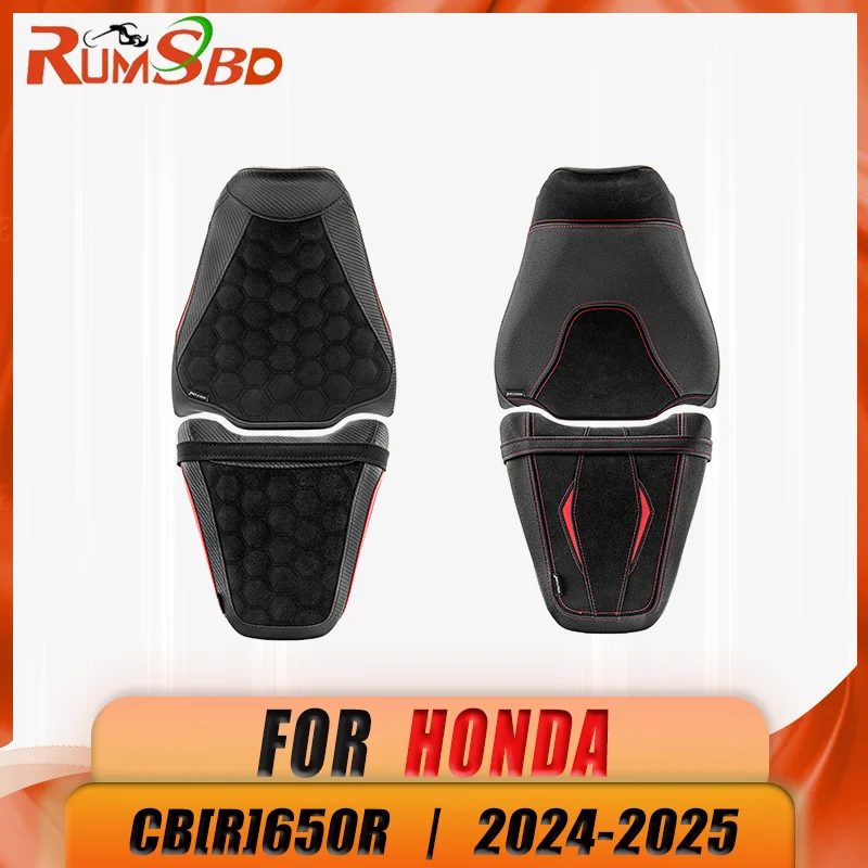 

Pillion Rear Passenger Seat Comfort Sitting Cushion Front Rear Seat Pad Cover Set for Honda CB650R CBR650R 2024 2025