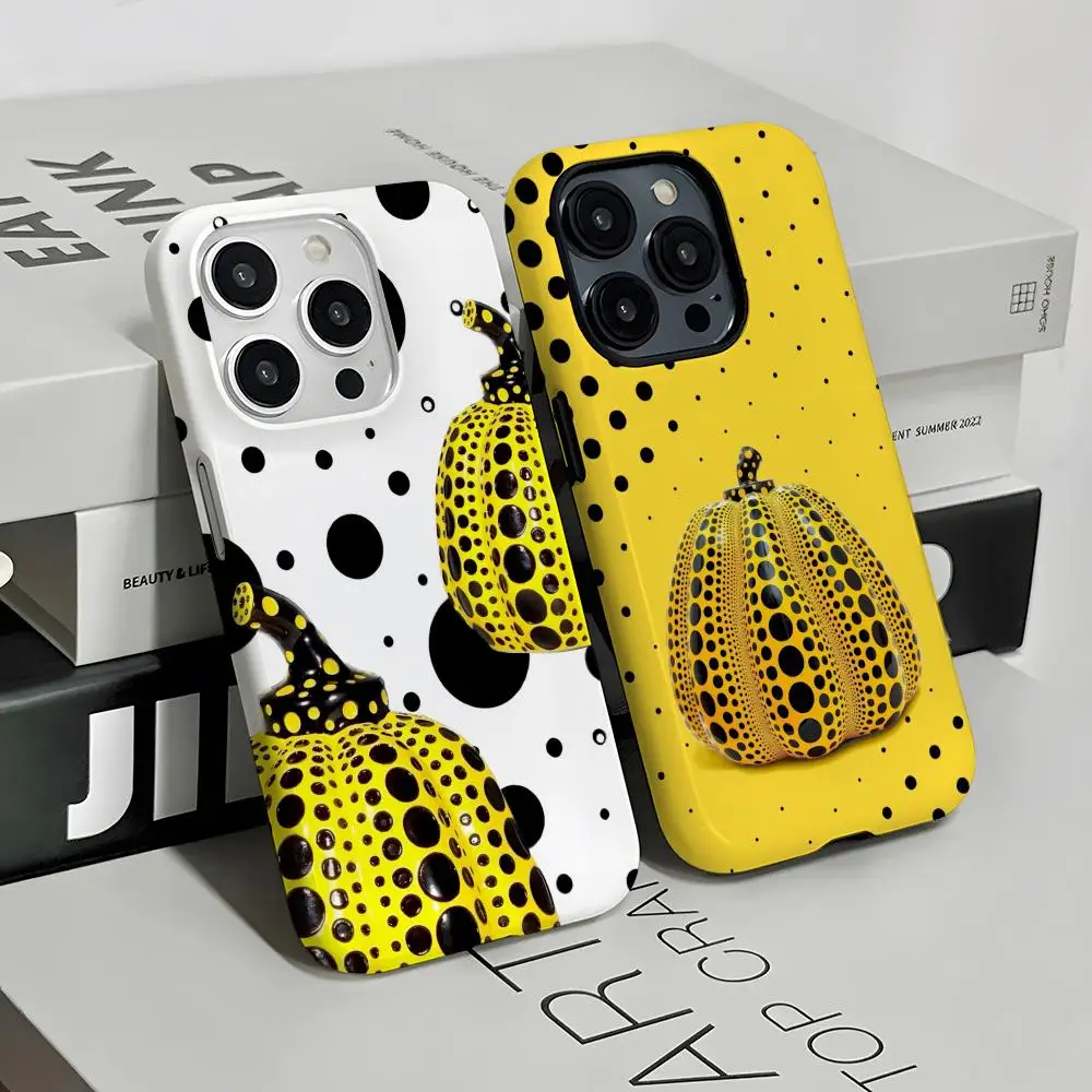 Yayoi KusamaS Handyhülle Hard PC für iPhone 16 Pro Max 16 15 14 13 12 11 Pro Max Plus glänzende HD-Abdeckung
