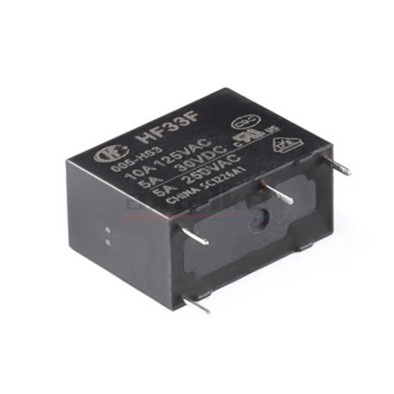 5 قطعة HF33F 005-HS3 012-HS3 024-HS3 4Pin 5V 12V 24V 5A 250VAC 10A 125VAC مجموعة من مرحل الطاقة المتوسطة الصغيرة عادة المفتوحة IC