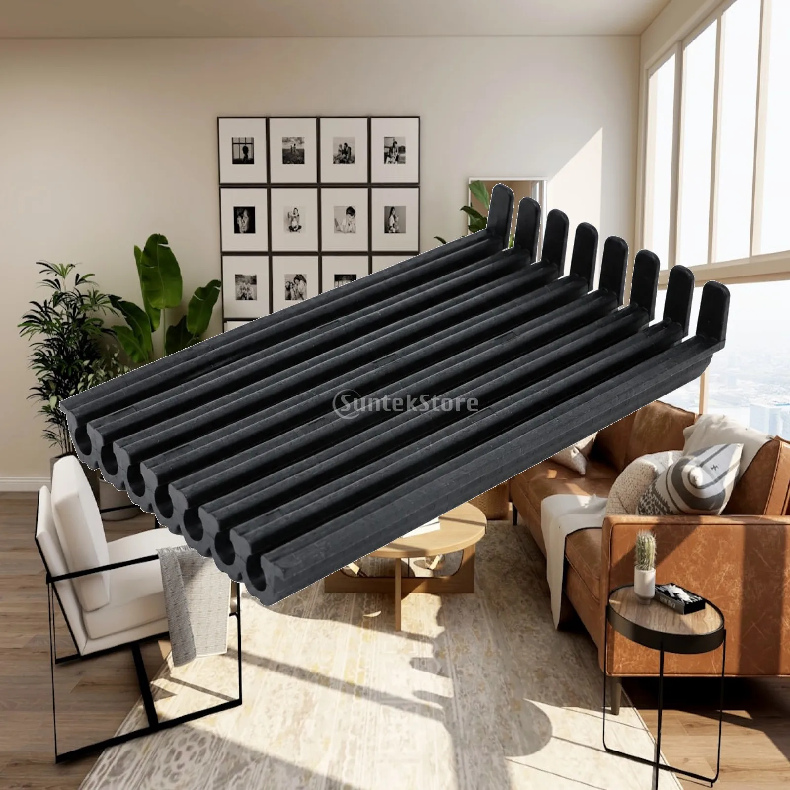 Organizer Cables Desk Tray TPR Material Portable Wire Management Holder with End Openings for Charging Cords Car Cable Organizer