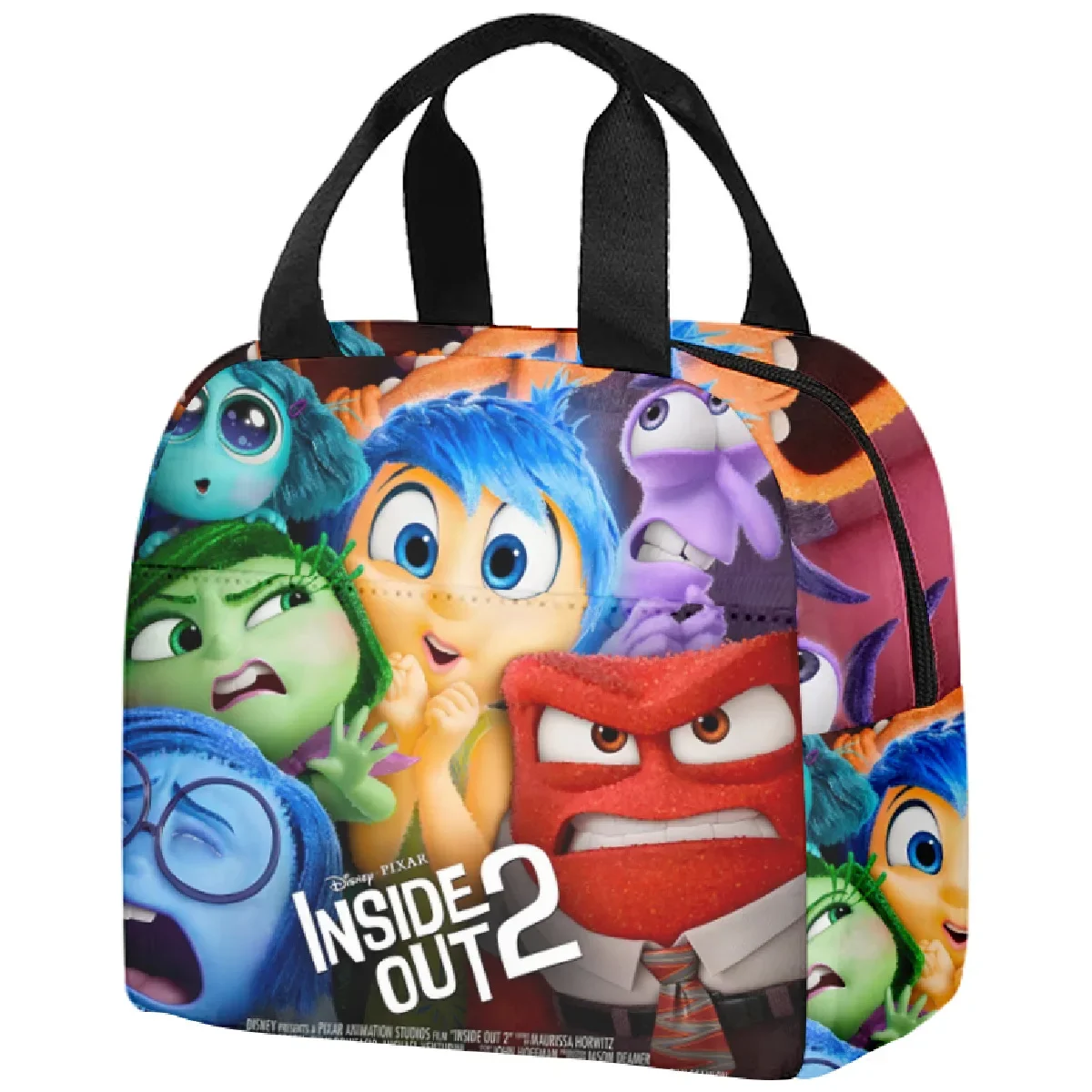 Disney Inside Out 2 Cartoon Lunch Bags Anime Printed Lunch Tote Children Cute Food Insulation Bags Fashion Picnic Bags Gifts