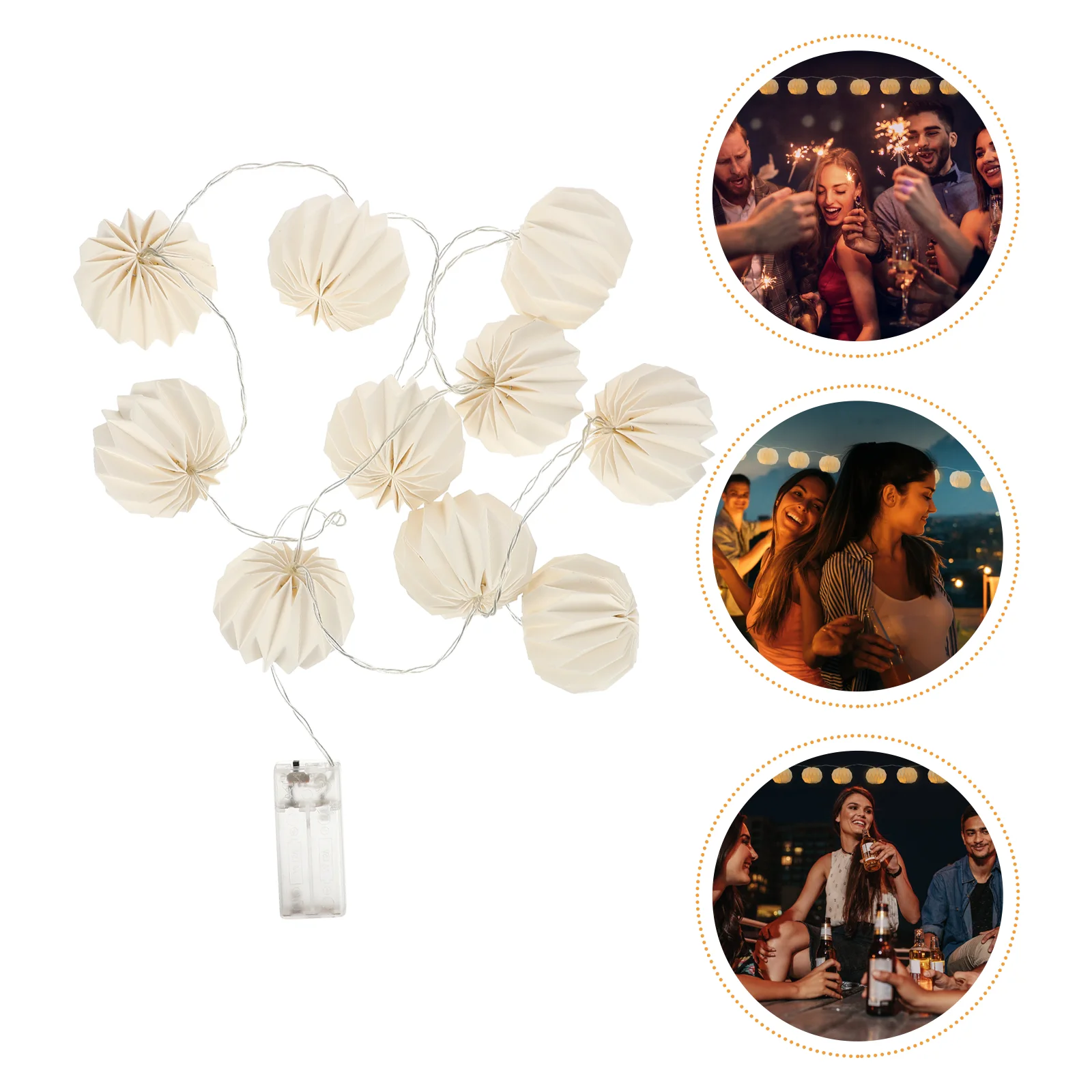 

LED Pumpkin Lantern String Lights Paper Hanging Festive Decor Halloween Party Home Bar Restaurant Mall Exhibit