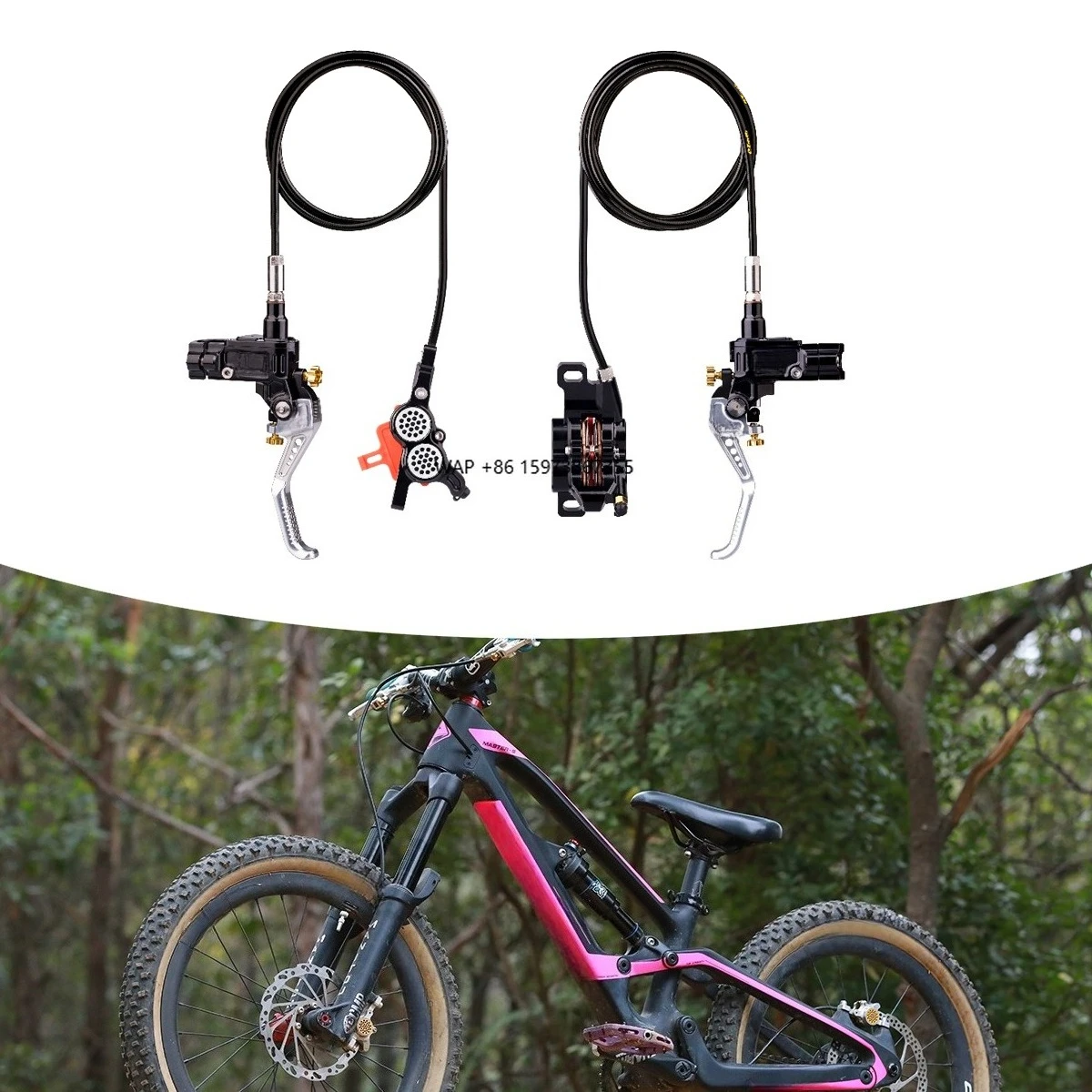 

Ferei Eco-friendly Durable Safe 180~ 220mm Mountain Bike Disc Brake Kit for 4-Piston Hydraulic Aluminum Brake Pads,