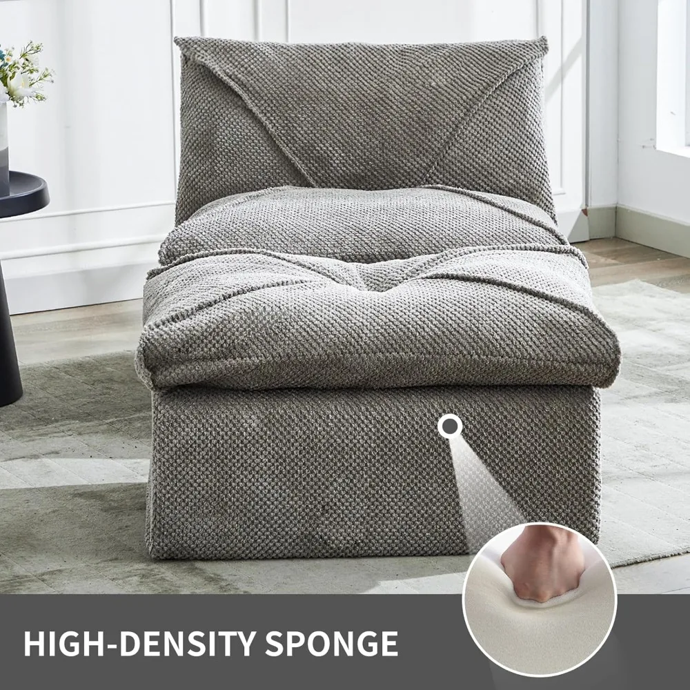 كرسي أريكة بين باج كبير جدًا وعثماني للاسترخاء المريح، مثالي للبالغين والمراهقين مع دعم رغوة معزز #6