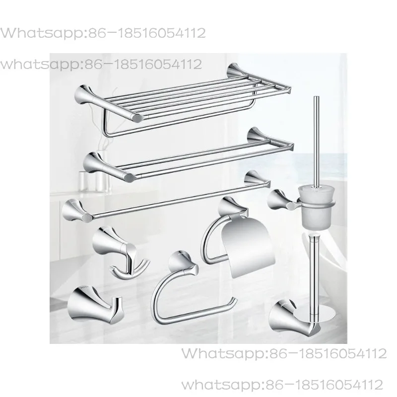 Bathroom Towel Rack, Bathroom Single and Double Pole Towel Storage Rack, Bathroom Hardware Pendant Set Copper ACC17