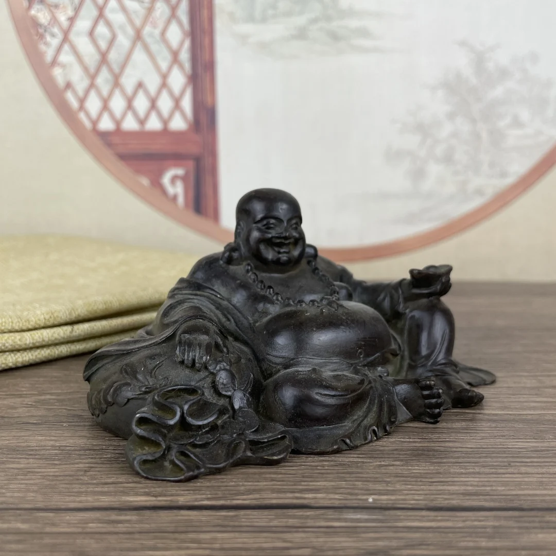 Yuanbao Money Bag Maitreya Buddha Approximately 11.3 centimeters in length, 6.7 centimeters in width, 5.5 centimeters in height,