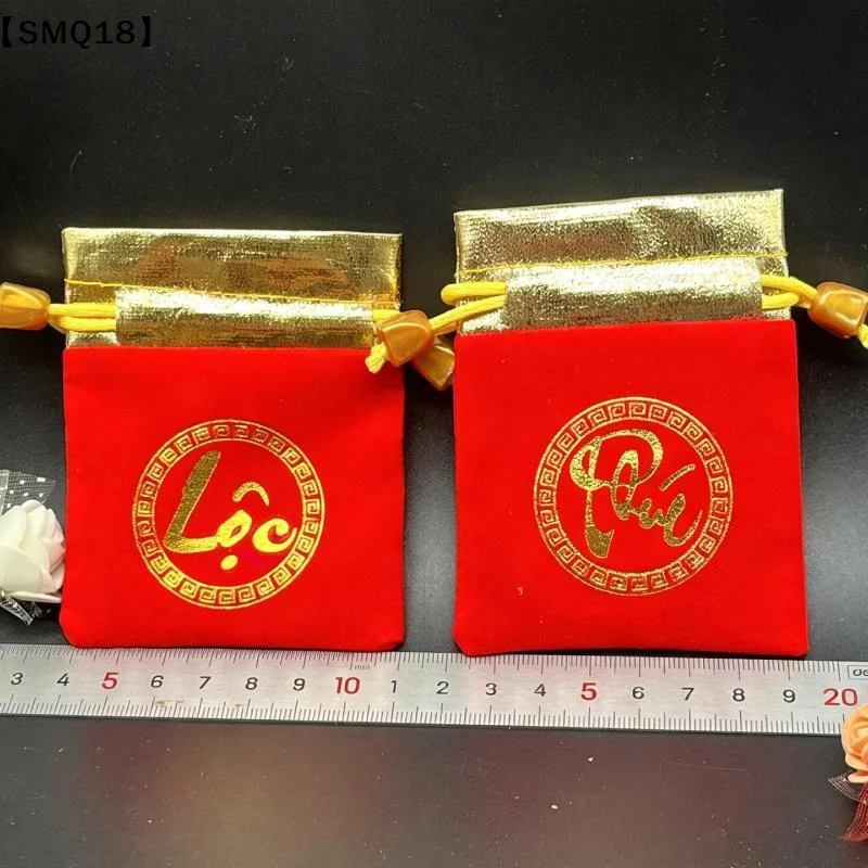 Vietnam Red Velvet Blessing Bag Creative Wedding Candy Brocade Bag Gift Bag Wedding Supplies Drawstring Blessing Bags【SMQ】