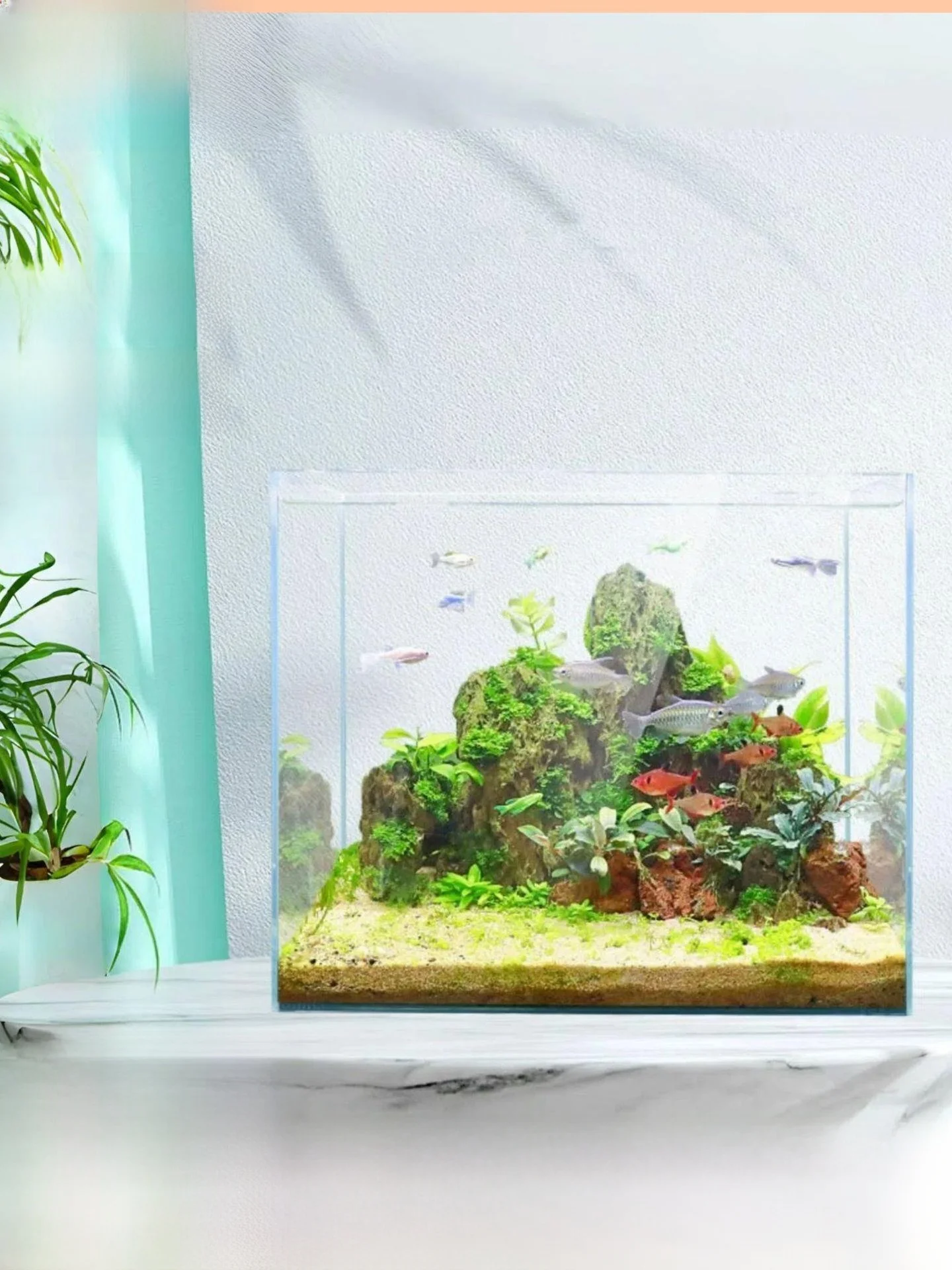 

2026 New Eco-friendly Aquarium Lacape Ultra White Fi Tank Living Room Small Desktop Decoration Goldfi Betta Fi