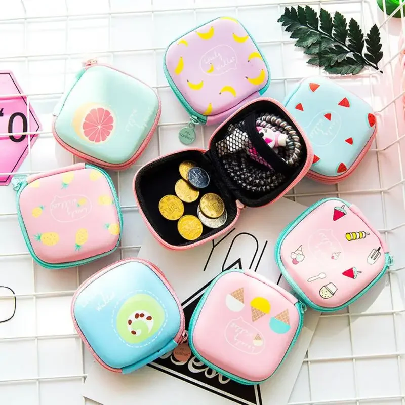 Creative Cartoon Coin Purse Mini Card Case Female Ins Style Wallet Real Leather Mini Bag Little Key Holder For Girls Nice Gift