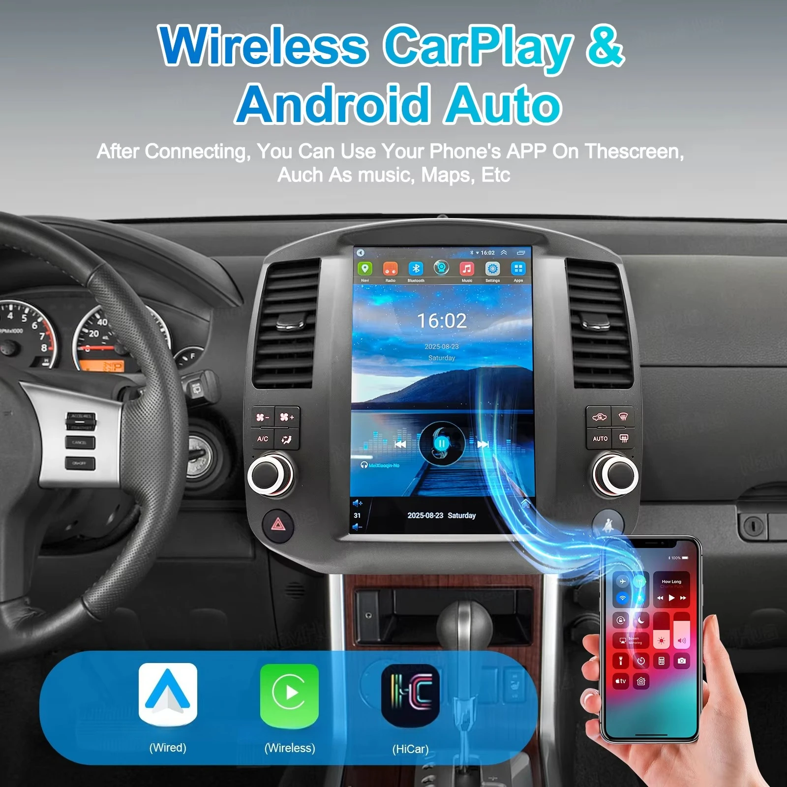 جديد 12.1 بوصة شاشة عمودية ستيريو سيارة أندرويد لباثفندر 2008 2012 نظام تحديد المواقع ستيريو الملاحة Carplay #3