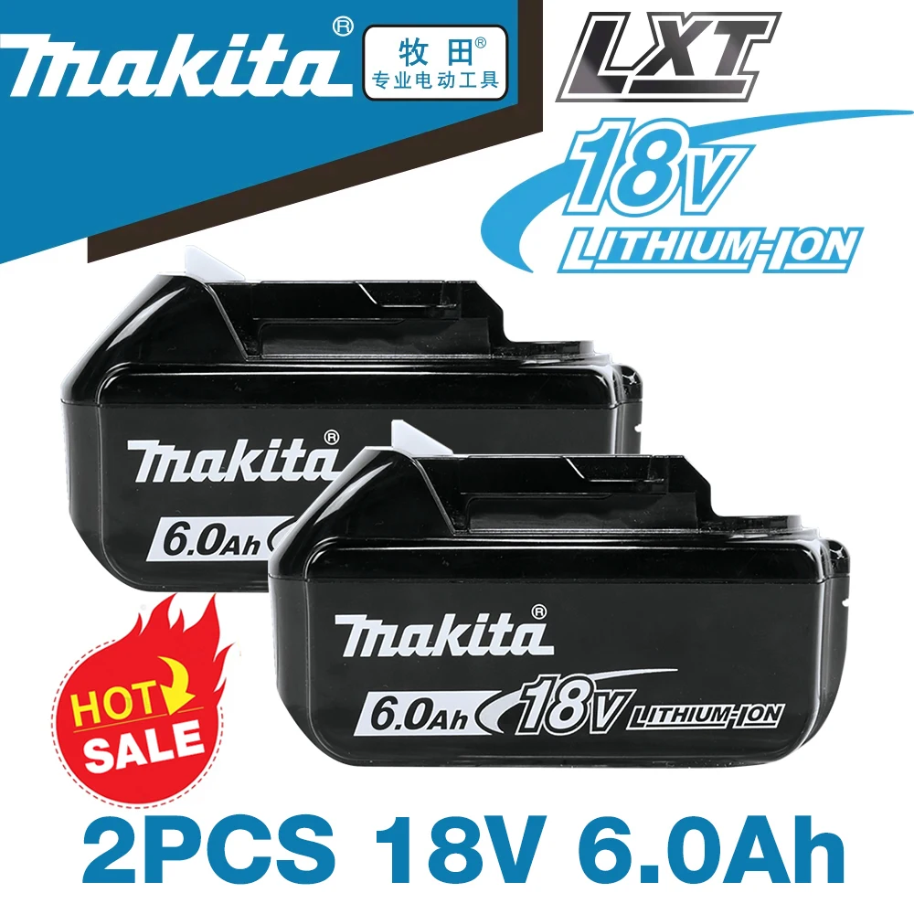 

Makita-batería recargable de iones de litio, cargador de 18V, 9AH, 9000mAh, para BL1850, BL1830, BL1815, BL1860B,BL18650 LXT400