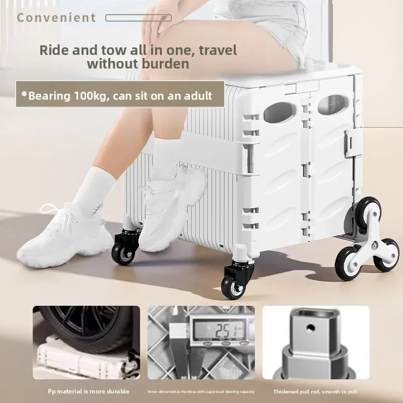 small cart, folding shopping cart, outdoor camping, trolley, stall, express trolley, staircase climbing, hand-pulled cart