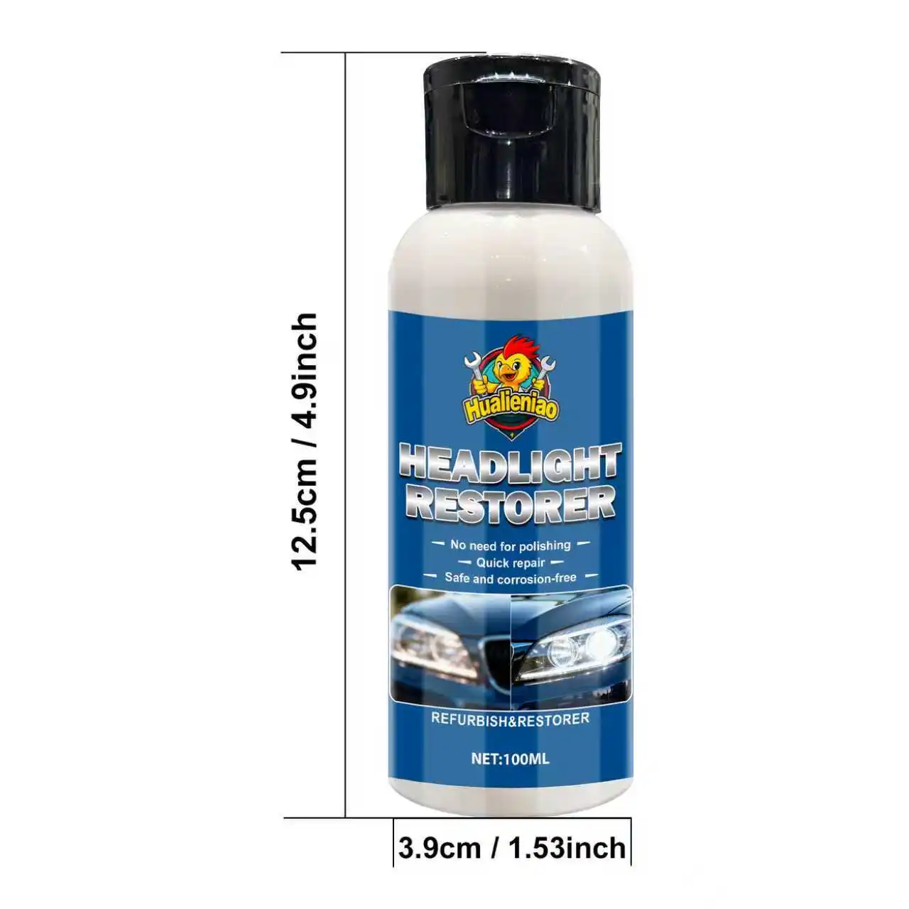Car Headlight Restoration Polishing Headlamp Scratch Remover Repair Cleaning Paste Remove Oxidation Headlight Polish Liquid image 5