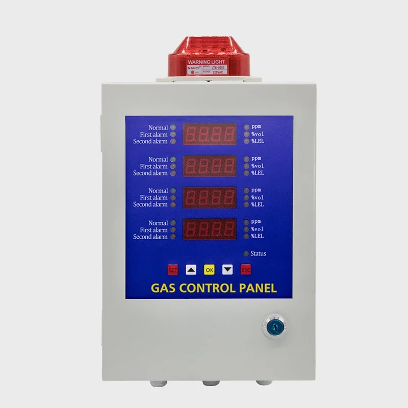 

BH-50 gas control panel 2 channel double way controller connect fixed Gas alarm controller