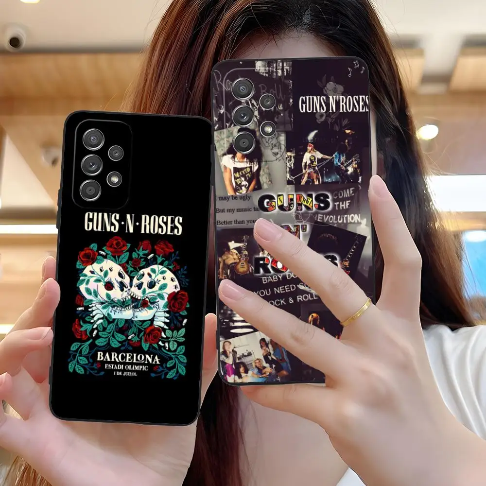 

Чехол для мобильного телефона Gun n Rose для Samsung Galaxy A73 72 71 70 56 55 54 53 52 36 35 34 23 16 15 5G с цветной печатью, роскошный чехол