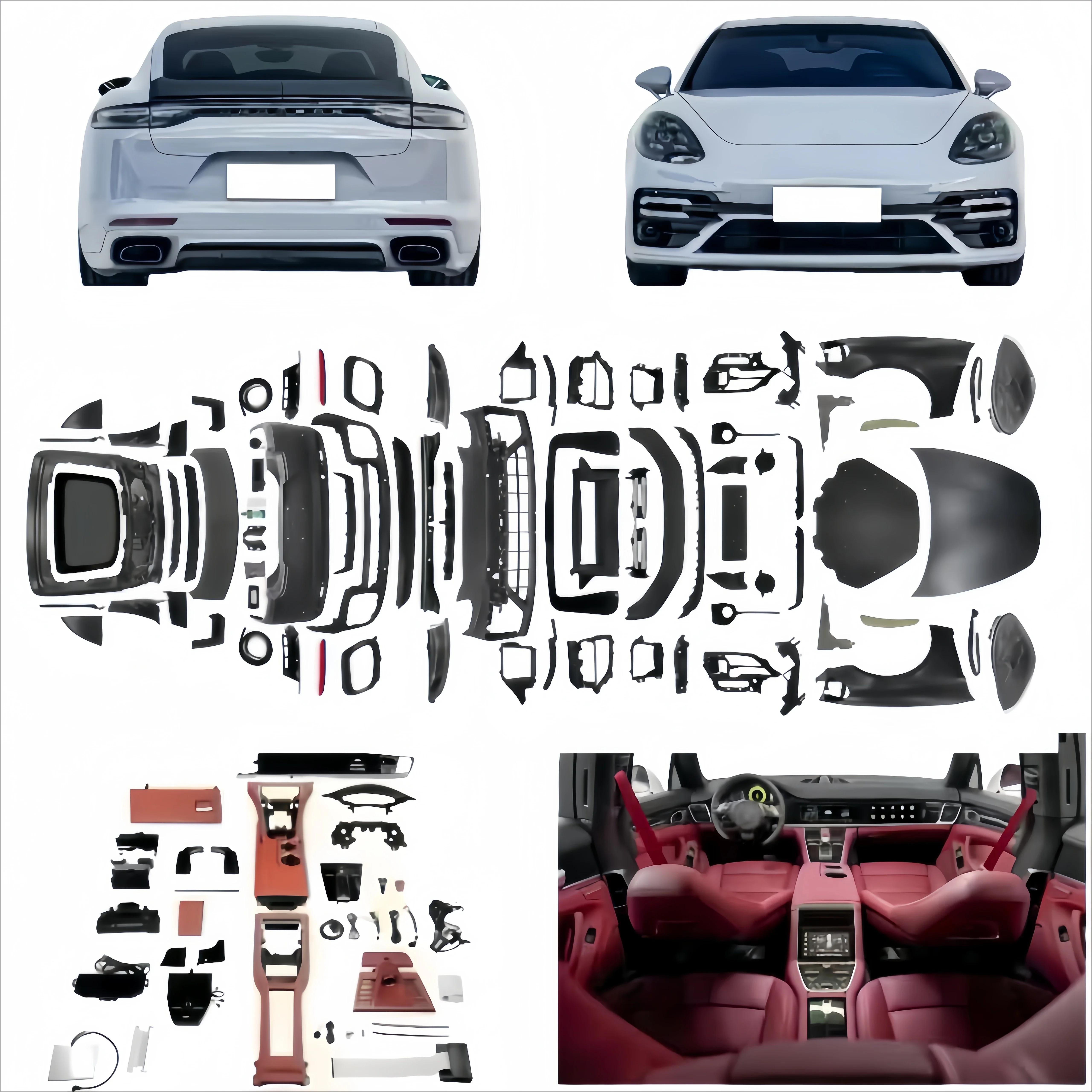 For 970 Upgrades 971.2 Body Package - Exterior and Interior, One to One Full Set Inside and Outside