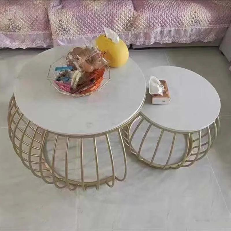 Home Furniture журнальный столик Marble Coffee Table for Living Room End Coffee Table Modern Sofa Center Round Tea Table