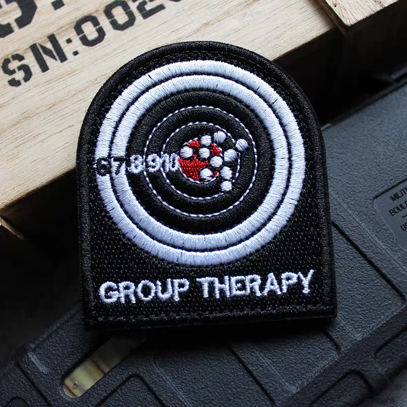 Parche IDPA Group Therapy bordado casco táctico etiqueta tejida - imagen 5
