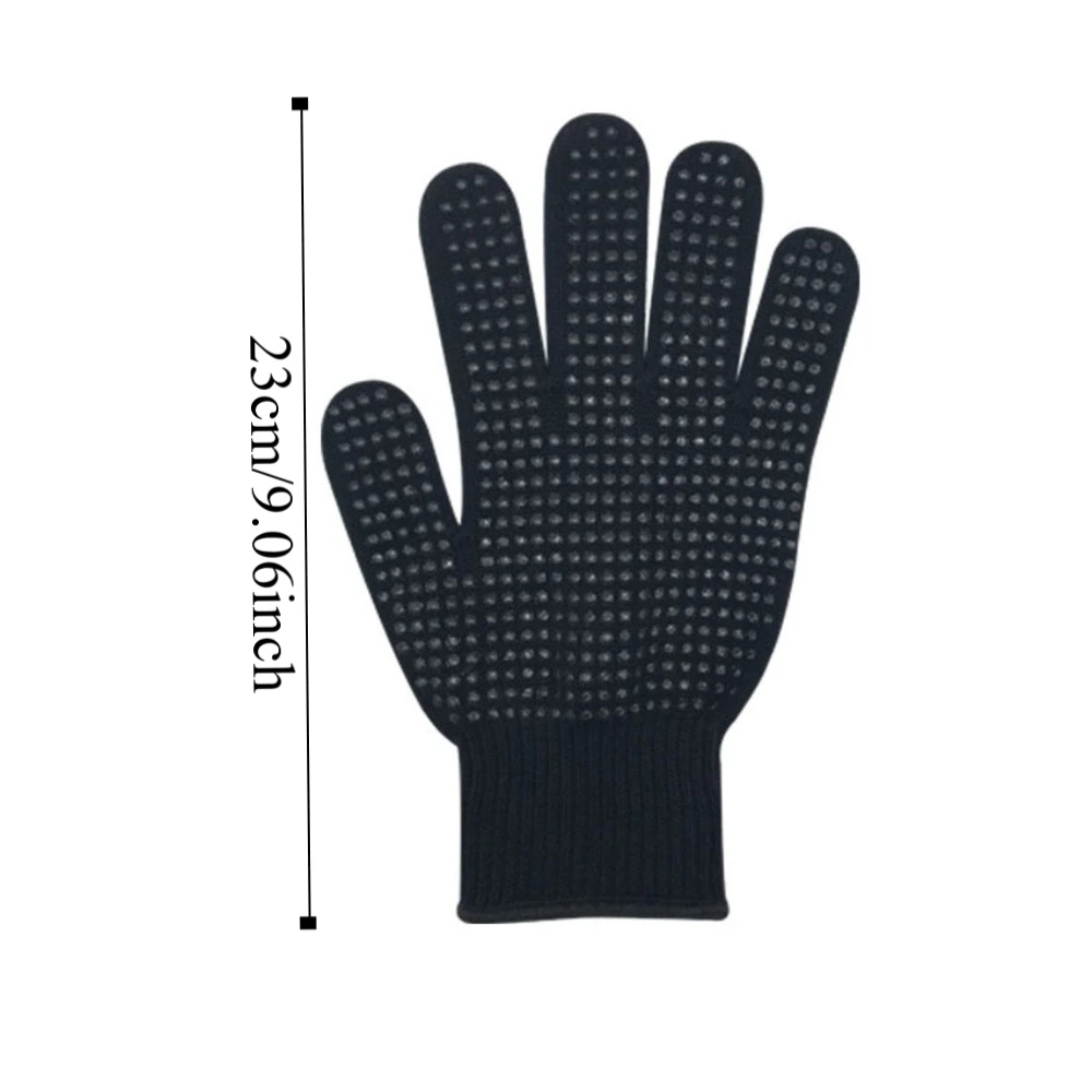 Guantes antiescaldaduras de silicona de doble cara, guantes para rizar permanente de peluquería con cinco dedos, manoplas de salón resistentes al calor, 3 uds.