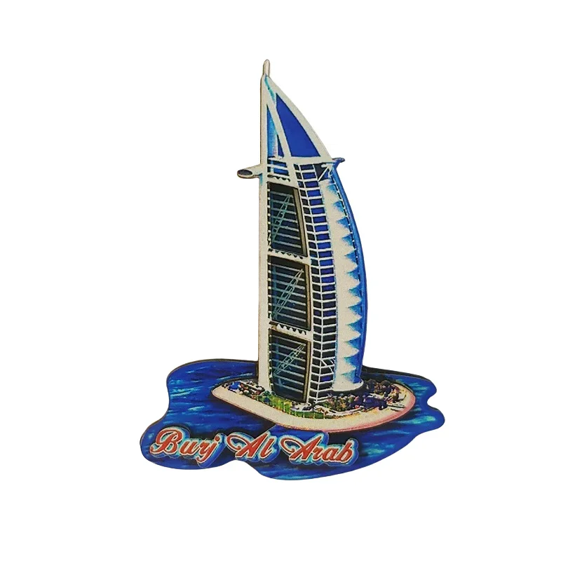 

Asia United Arab Emirates Dubai Tourist Souvenir Wood Fridge Magnets Decoration Articles Handicraft Magnetic Refrigerator