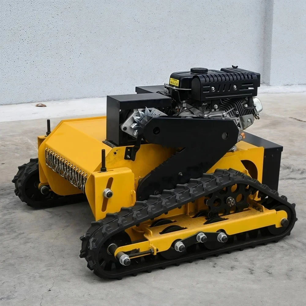 الزاحف التحكم عن بعد جزازة العشب روبوت صفر دوران القاطع لجزازة المنحدرات الشديدة