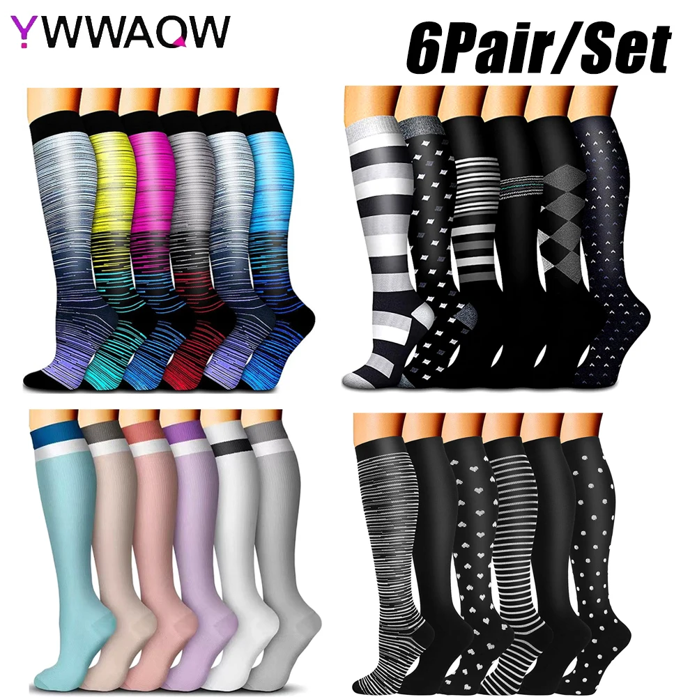 New Compression Socks 20-30mmhg High Stockings Men Women Sports Socks For Marathon Cycling Football Varicose Veins EU35-45 Meias