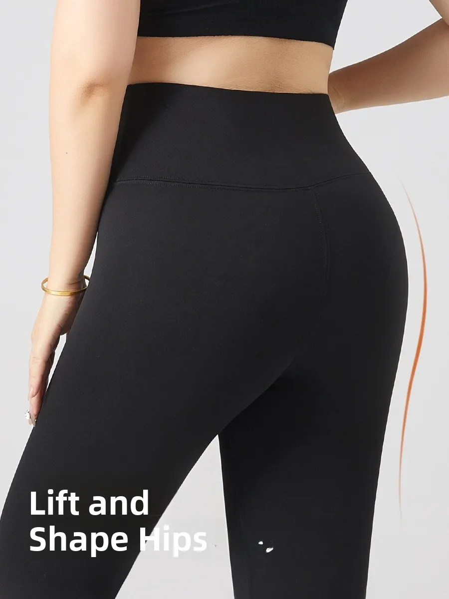 マットヨガパンツ、プラスサイズ、ハイウエスト、アールスキンアウターウェア、暖かいお腹コントロール、秋と冬用、ヒップアップ、女性用ファス...