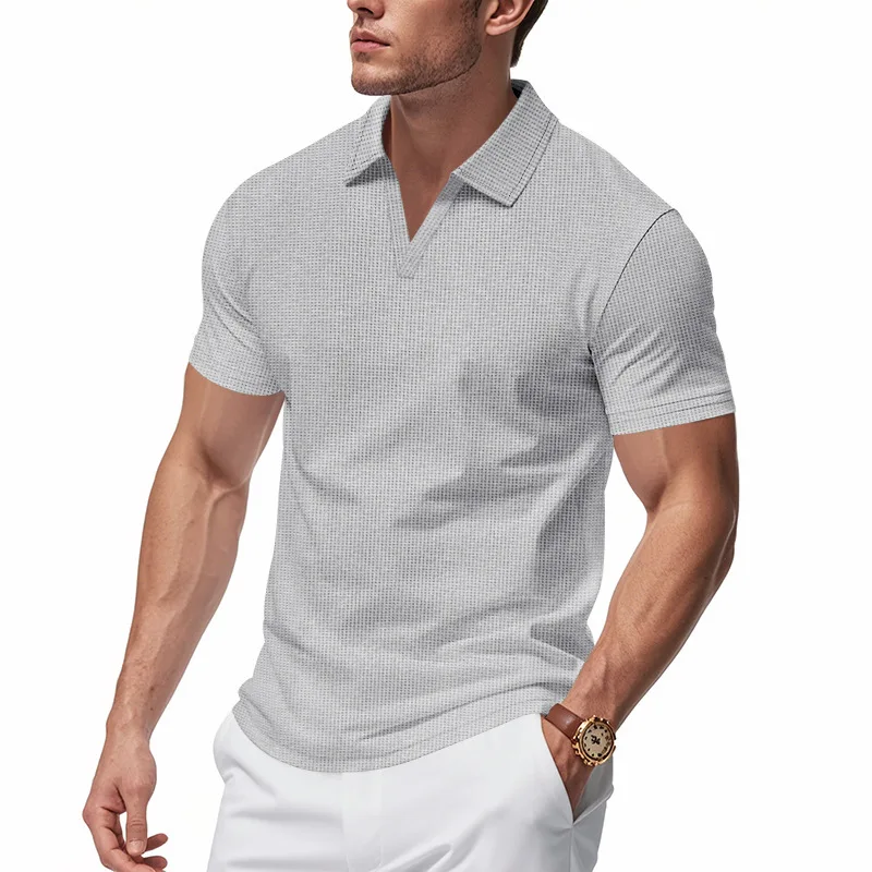 2026 Summer Hot Sale: Sporty POLO Shirt, Pure Color, V-Neck, Design-Oriented, Classic, Beautiful, and Versatile