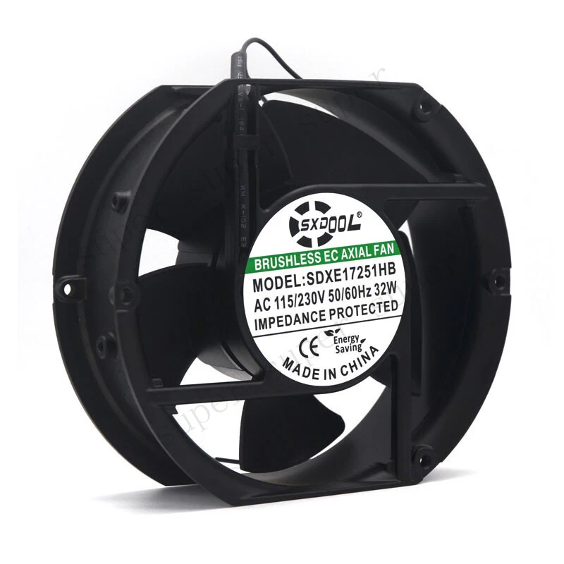 

S+ AXIAL 1751 115V 230V AC 172mm x 150mm x 51mm 4000rpm Strong Air Flow 272CFM fan