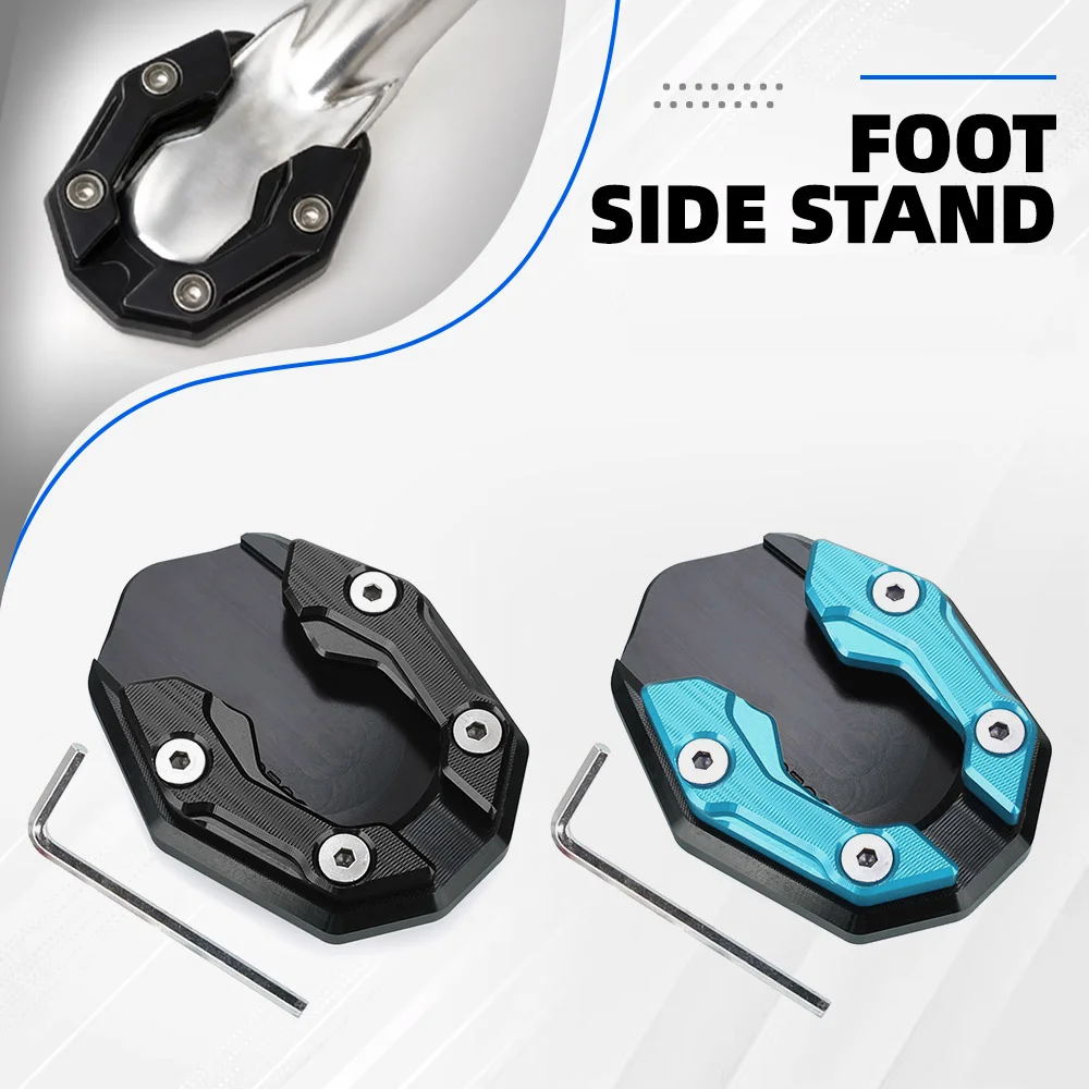 Universal Motorcycle Kickstand Pad Side Stand Foot Extension Cover Scooter Bike Motorbike Support Replacement Accessories Parts