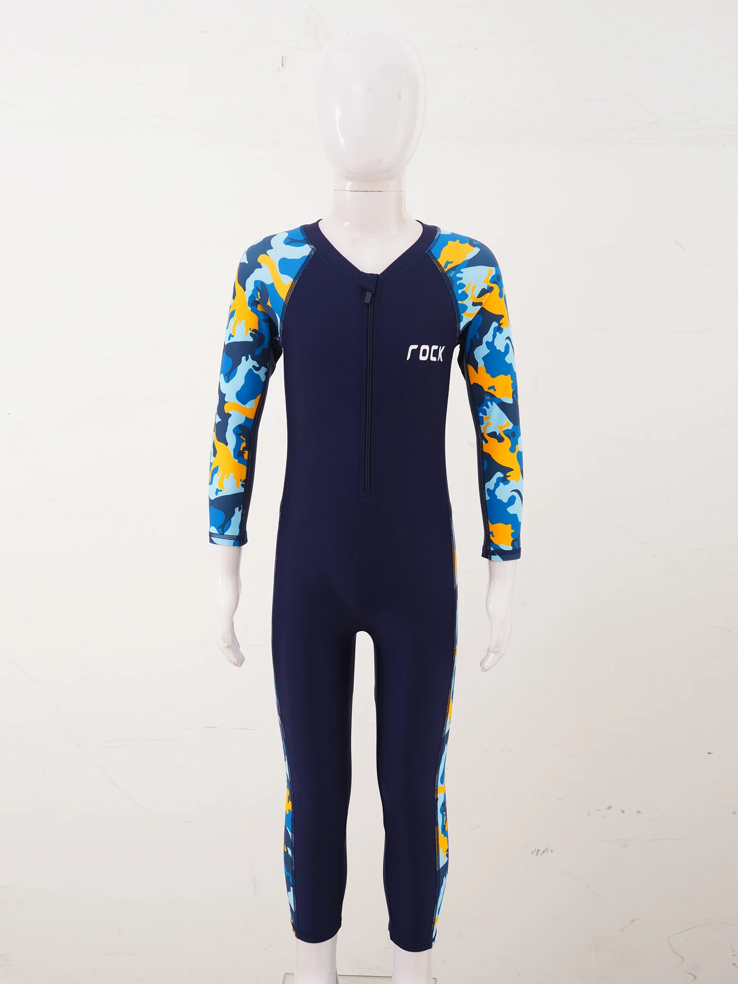 Kids Boys Rash Guard Set One-piece Sun Protection Swimsuit Swimwear Bathing Suit for Beach Pool Vacation Swimming Surfing