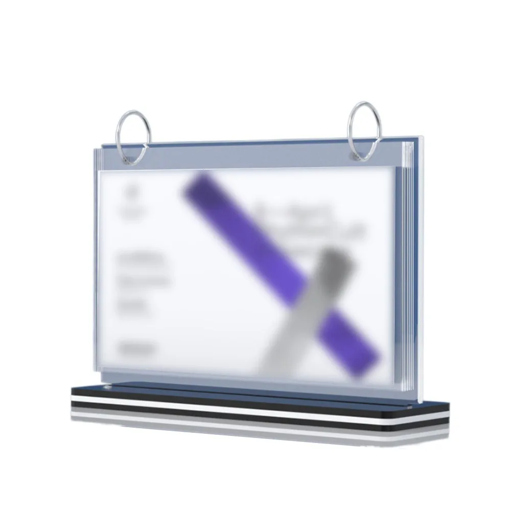 

Clear PVC Menu Display Stand A4/A5 Sturdy Base Tabletop Loose-leaf Rack Horizontal/Vertical 6 Pages Poster Holder Store Display