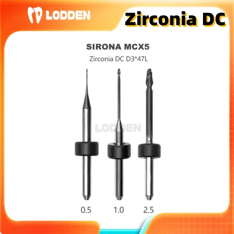 Sirona MXC5 стоматологические фрезерные боры для циркония DC алмазные шлифовальные инструменты 0,5/1,0/2,5 D3 * 47L