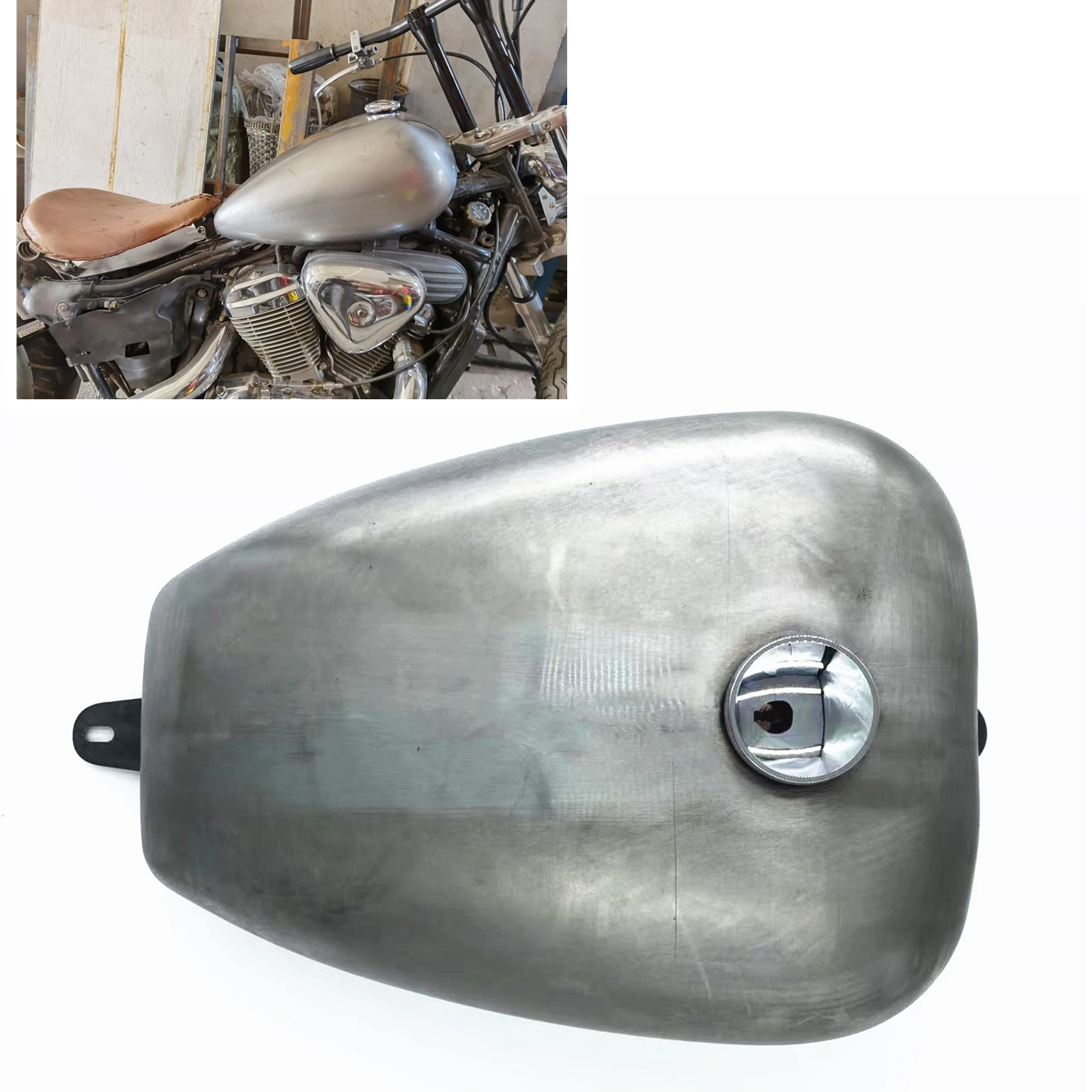 17L Motocyklowy Zbiornik Paliwa Benzynowego, Modyfikowany, Ręcznie Robiony, Kanister na Olej z Korkiem do HONDA Steed 400 600