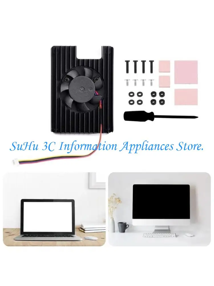

J0MB Low Noise Cooling Fan Heatsink Temperature Control Radiators Heat Dissipation Fan For CM5 Development Board Accessories