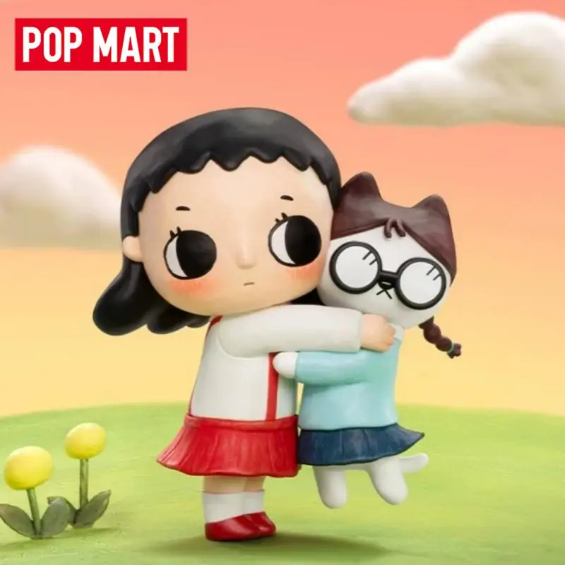 POP MART Nyota Chibi Maruko Chan Series Caja Sorpresa Misteriosa Juguetes Adornos Kawaii Figuras Decoración del Hogar Modelo de Escritorio Muñeca Regalo
