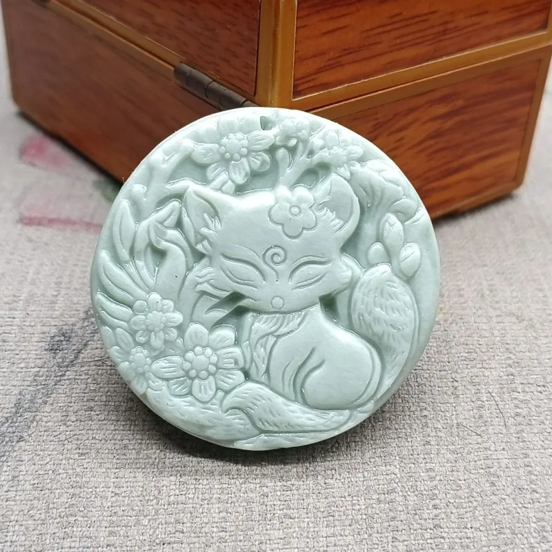 

Guizhou Cui Fox Pendant, Fashionable and Exquisite Jade Pendant, Unisex Jewelry