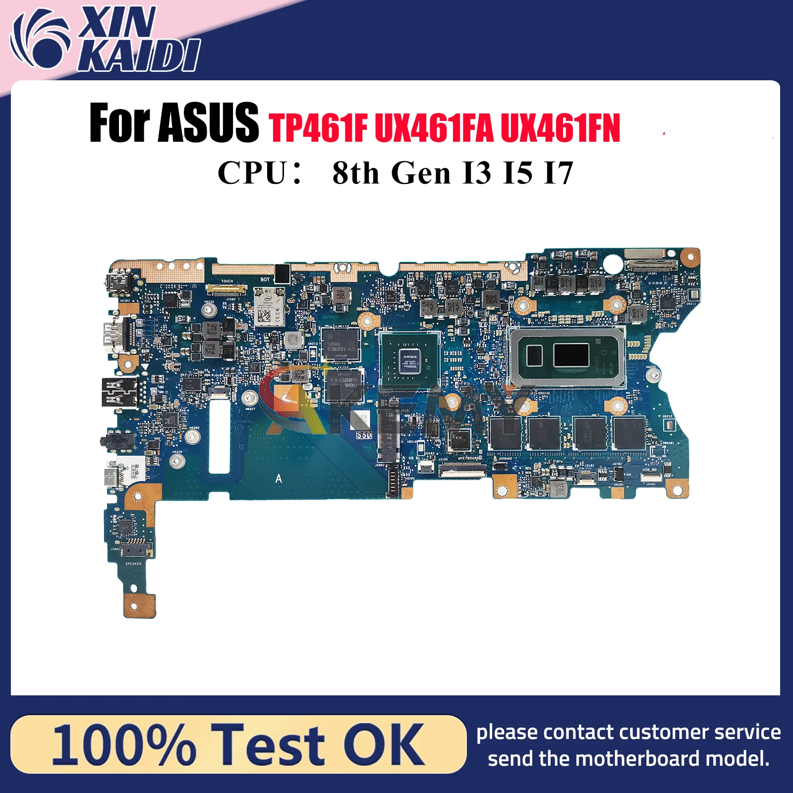 

UX461FN Laptop Motherboard For ASUS ZenBook TP461UA UX461 TP461UN UX46UN Notebook Mainboard With I3 I5 I7 CPU 100% tests OK stk