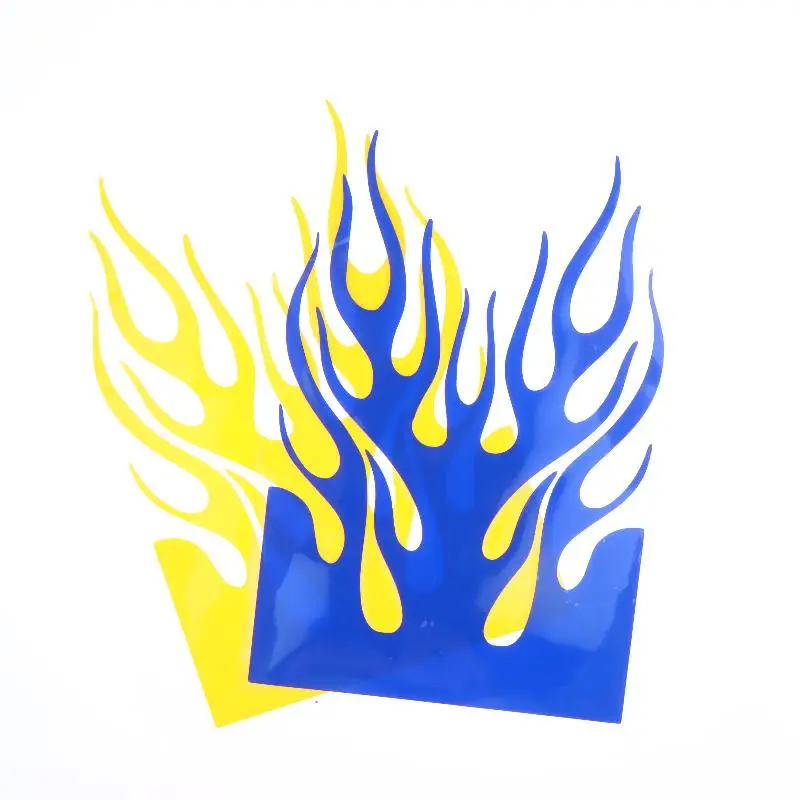 Motorrad-Flammen-Feuer-Kreativ-Aufkleber, wasserdichtes Vinyl, kratzfestes Dekor für Roller, Helm, Auto, Stoßstange – Detail 8