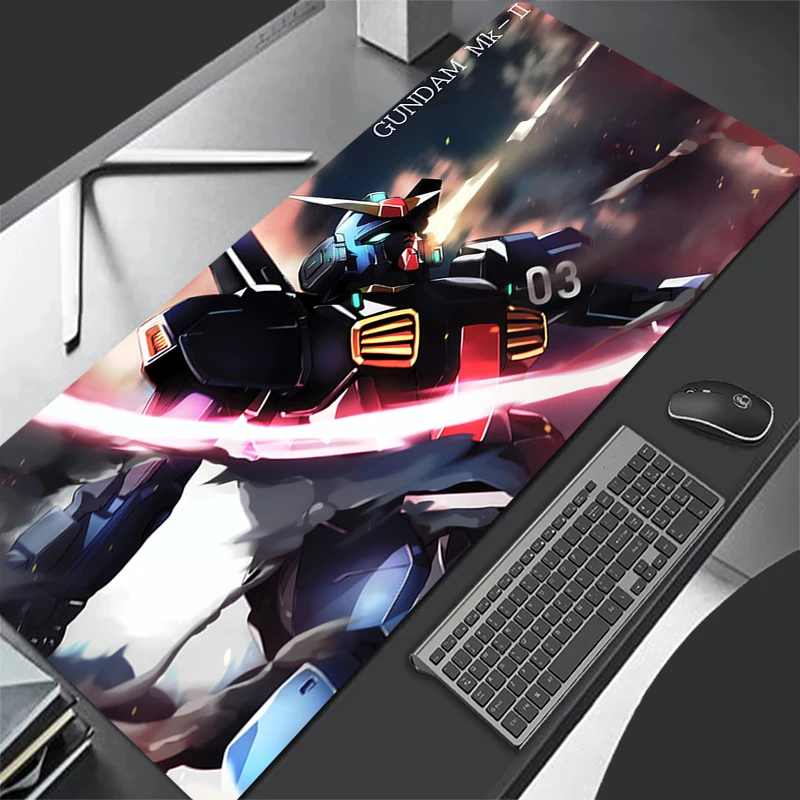 

Mechanical Warrior Gundam Mk II Mouse pad Large rubber keyboard mouse carpet anti-slip gamer mouse pad coaster PC Anime Mousepad