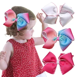 3pcs/set Solid Grosgrain Ribbon Bows Clips Hairpins Baby Girl's hair bows Boutique Barrettes Kids Hair Accessories