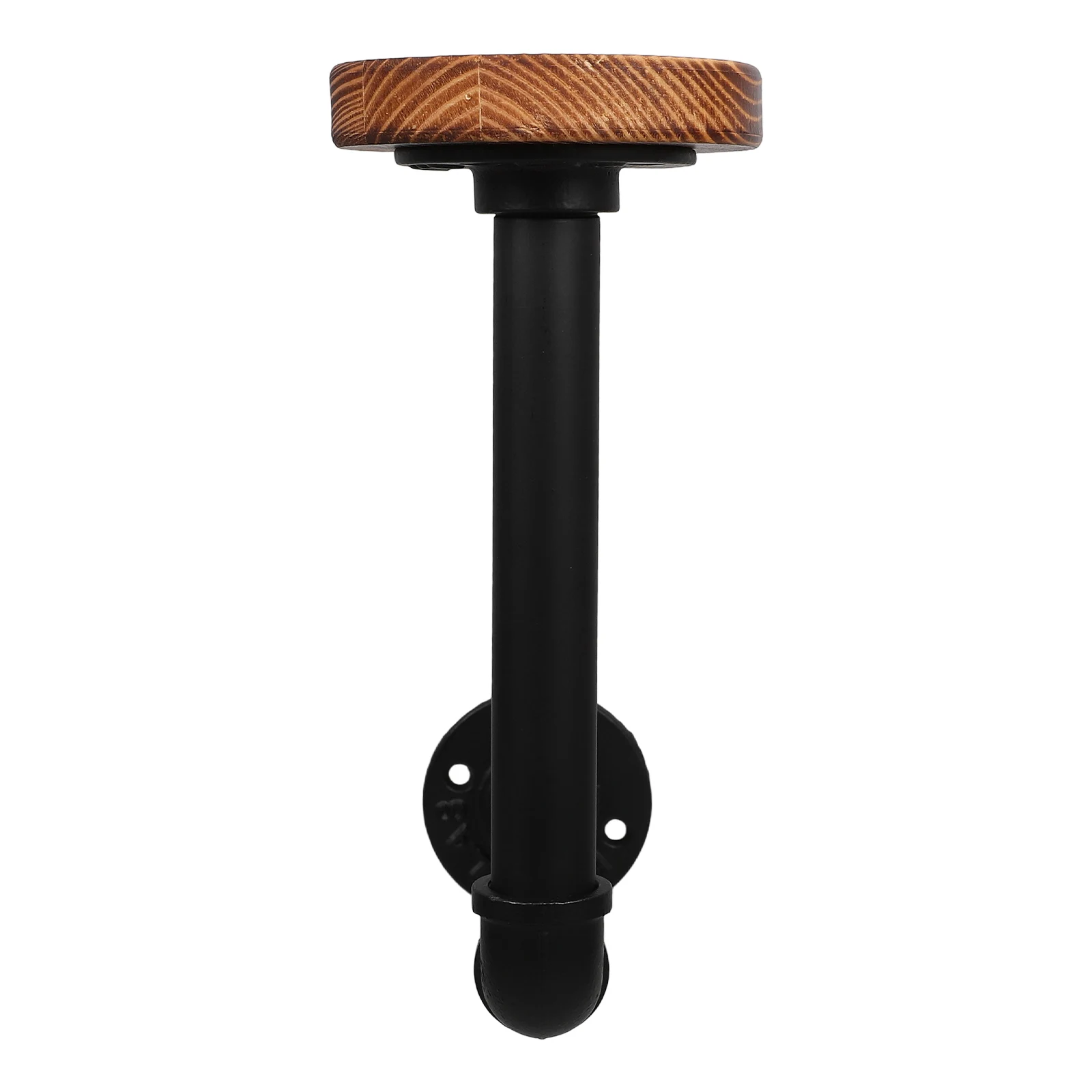 

Metal Tube Wooden Wall Mounted Rack Holder Display Stand For Baseball Caps Motorcycle Helmets Industrial Style Durable Space