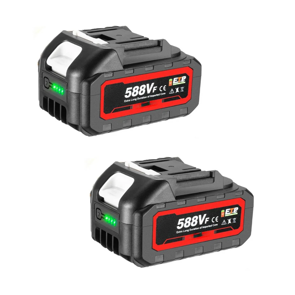 588VF Rechargeable Lithium Battery 22900mAh Battery High Capacity Indicator for Makita 18V Electric Wrench Drill Power Tool