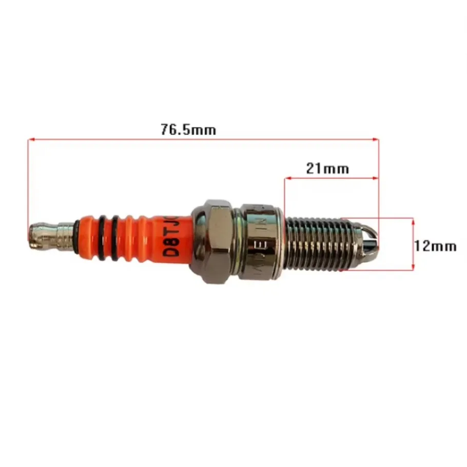 Motorcycle Spark Plugs D8TJC Multi-angle Lgnition Red Head For 125cc 150cc 250cc Off-road Vehicle All-terrain Vehicle Motorcycle