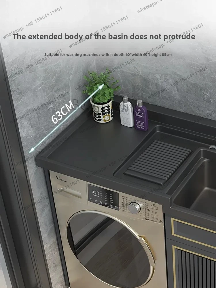space aluminum balcony washing machine cabinet combination integrated pool slot significant other hand wash basin