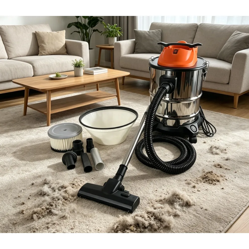 Store Best-Sellers 10 Amp Ash Vacuum for Fireplaces Pellet Stoves BBQs 5 Gallon Capacity HEPA 13"L x 13"W x 16.85"H