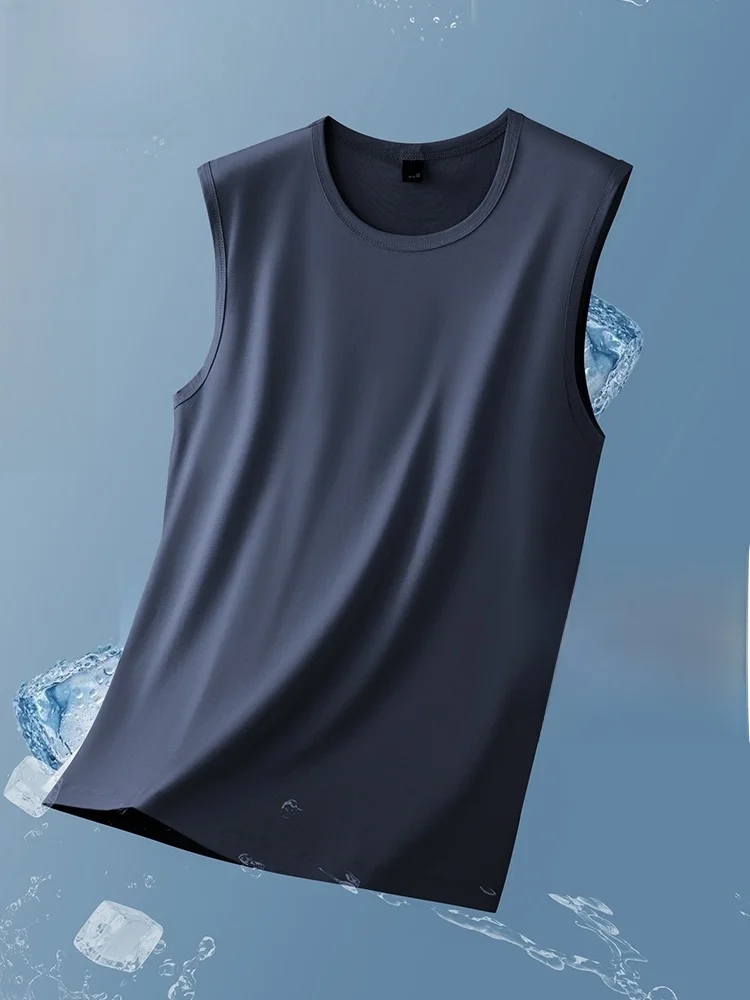 Camiseta Regata Masculina TUCANO de Algodão Modal e Seda Gelada, Sem Mangas, para Fitness, Esporte, Jovens, Verão, Respirável...