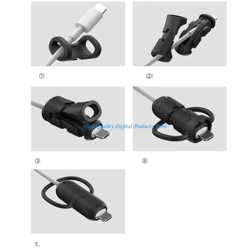 U2JE USB Line  Cable Protector Charging Cartoon  Data Line Protectors